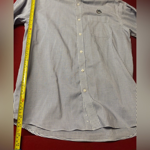 Cutter & Buck Gonzaga Bulldogs Blue Plaid Collar Shirt Long Sleeve Mens Medium - Picture 7 of 7